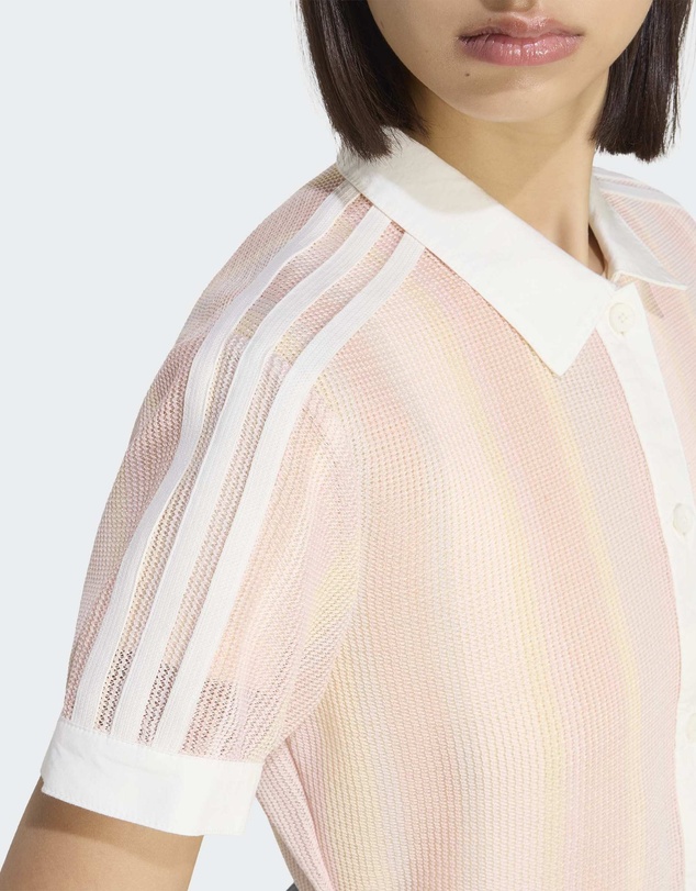 adidas Originals - ADIDAS ORIGINALS SUMMER GLOW STRIPED CROPPED POLO Womens