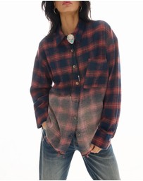 THE TALES - Cutaway Bleached Flannel Shirt