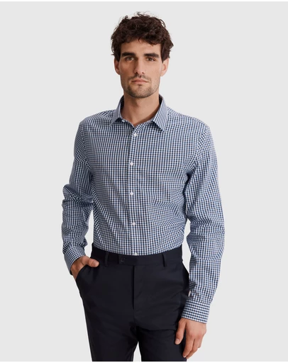 Country Road - Slim Fit Gingham Travel Shirt