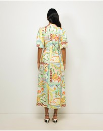 Revibe - Repaired AERE Lana Midi Shirt Dress - AU 18