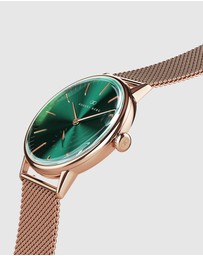 August Berg - Serenity 40mm Rose Gold Plated Mesh Watch