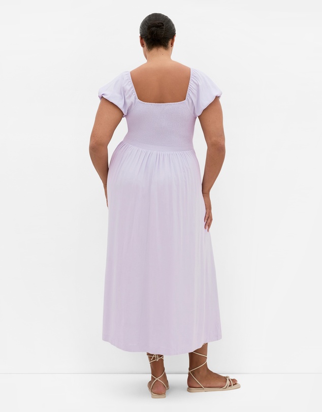 City Chic - Plus size Abbie Short Sleeve Maxi Dress - lilac