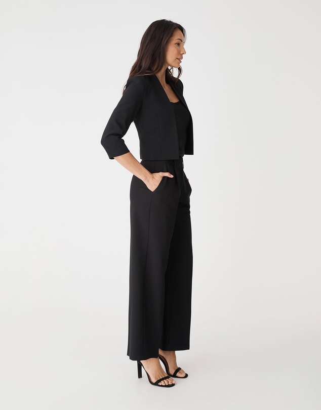 Forcast - Nikki Collarless Crop Jacket