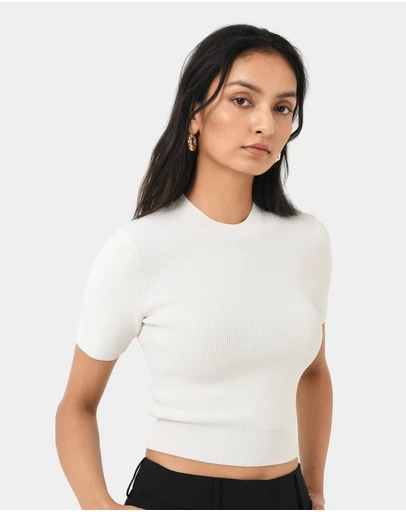 Forcast - Murphy Crop Knit Top