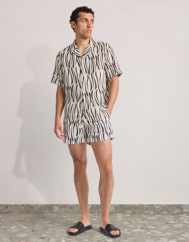 Frescobol Carioca - Rio Vento Print Swim Shorts