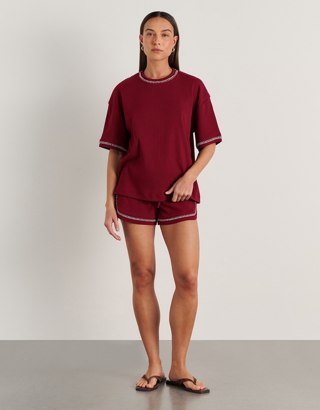 Jag - Celina Blanket Stitch Tee