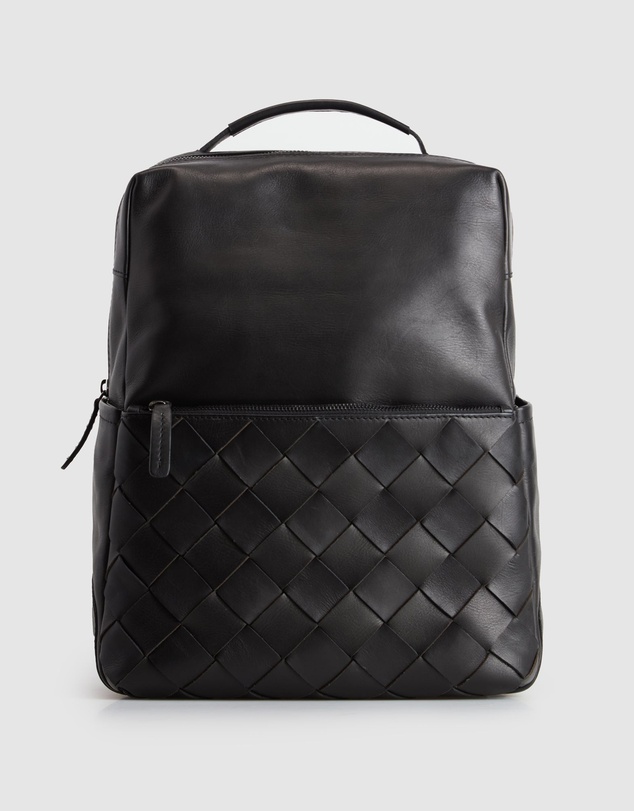 Evity - Dominic Leather Weave Backpack