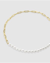 CA Jewellery - Pearl Necklace Gold
