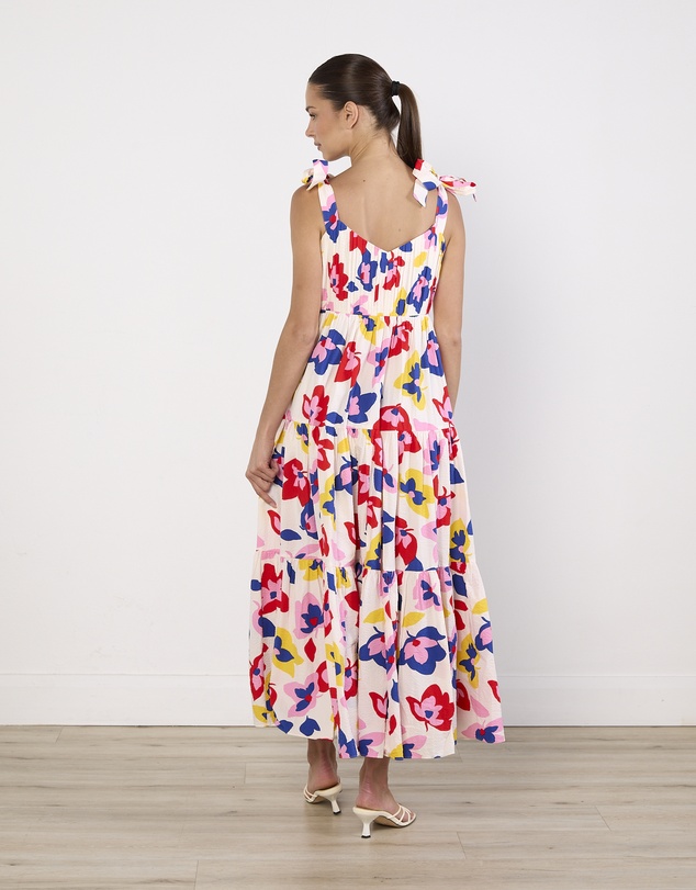 Cirkular - Pre-Loved - Kate Spade Summer Flowers Tiered Midi Dress