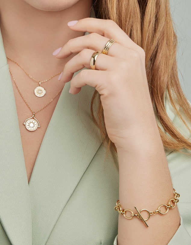Zoe Olivia - 14K Gold Vermeil Linked T-Bar Bracelet