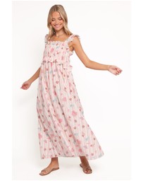 Petal & Pup - Ross Frill Strap Maxi Dress - Beach Print