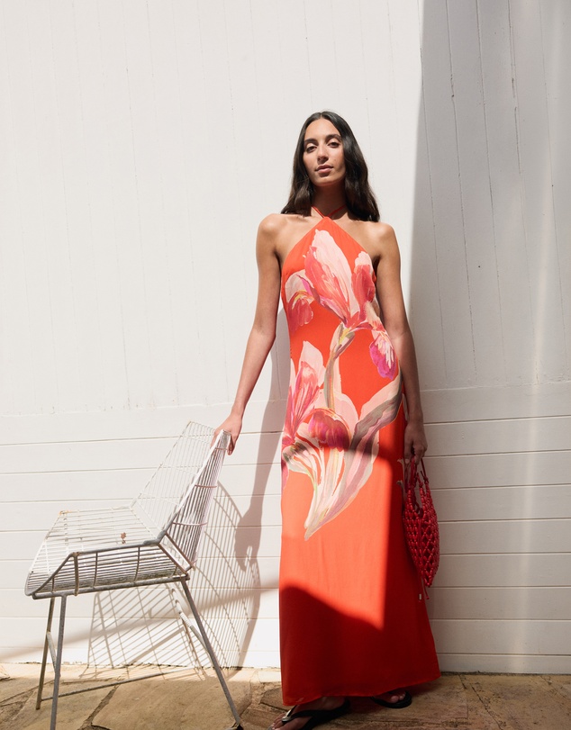 AERE - Alina Halter Maxi Dress