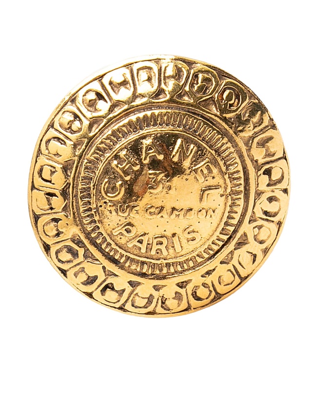 Pre-Loved by Azura Reborn - Pre-Loved Gold Plated 31 Rue Cambon Round Brooch