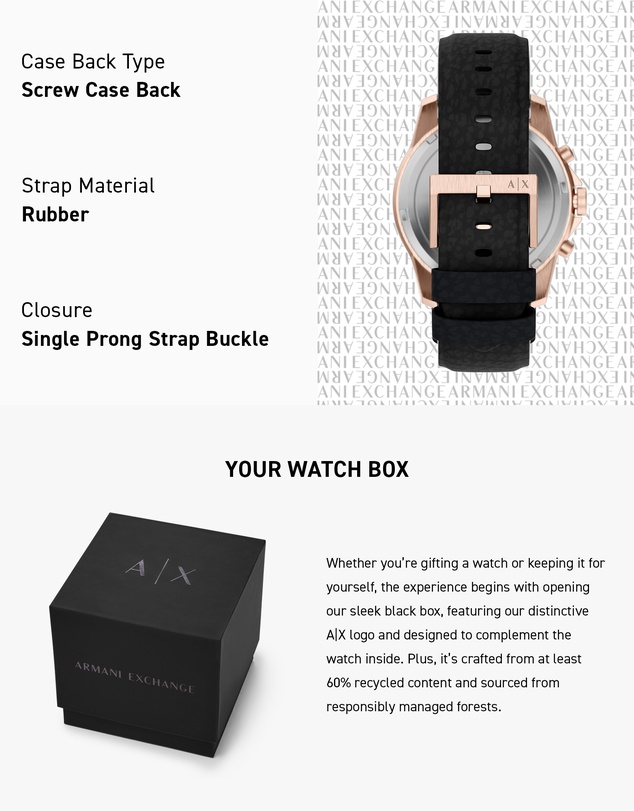 Armani Exchange - Black Chronograph Watch