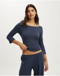 Cotton On Body - Dreamy Soft Pointelle 3/4 Long Sleeve Top