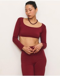Pinky & Kamal - Long Sleeve Crop Top