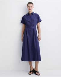 M.N.G - Lyocell Belted Shirt Dress