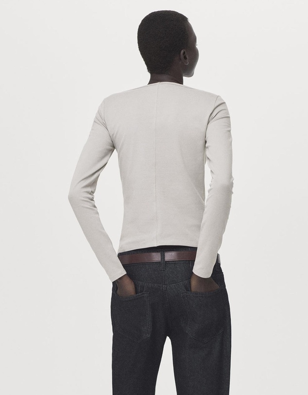 M.N.G - Cotton Boat Neck T-Shirt