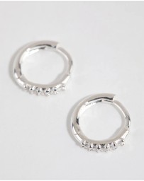Lovisa - Sterling Silver Mini Cubic Zirconia Huggie Earrings