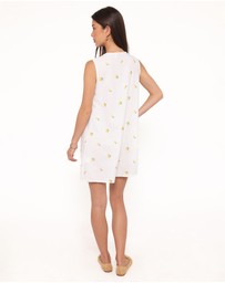 Petal & Pup - Madeline Mini Dress - Embroidered Lemons