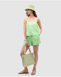 Seed Heritage - Core Linen Gathered Palazzo Short