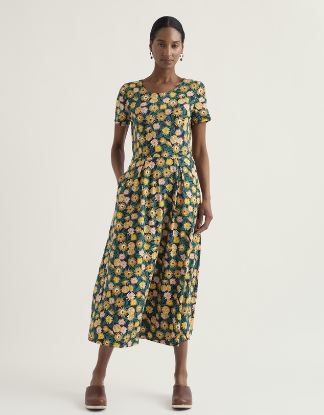 Seasalt - Seasalt Cornwall Multi Veronica Short Sleeve Midi Dress
