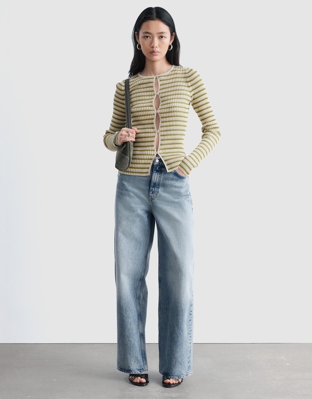 & Other Stories - Keyhole-Front Rib-Knit Cardigan