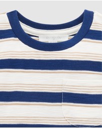 Purebaby - Striped Relaxed Tee -Kids-Babies