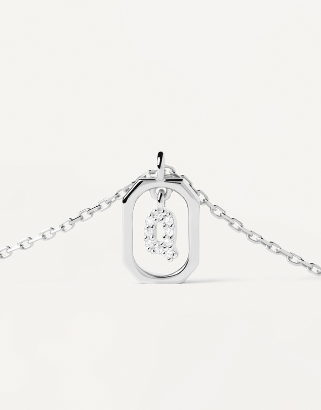 PDPAOLA - Mini Letter Q Silver Necklace