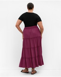 City Chic - Boho Tiered Maxi Skirt