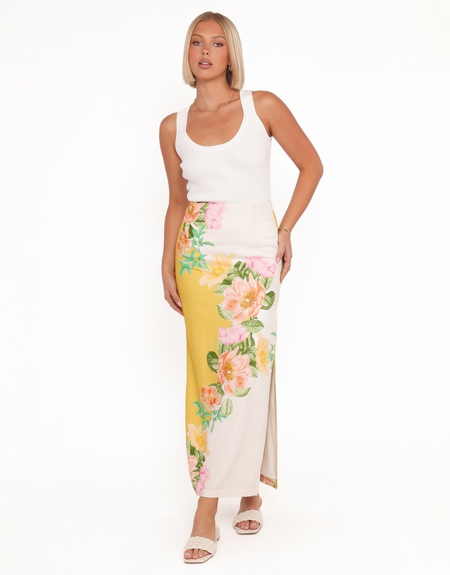 Petal & Pup - Peta Maxi Skirt - Yellow Poppy
