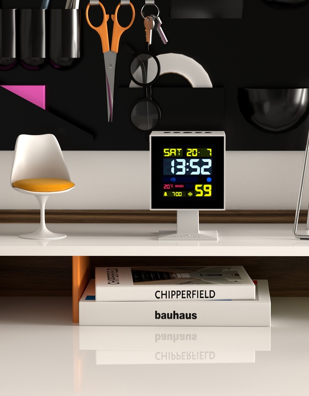 Newgate - Newgate Monolith Lcd Alarm Clock White