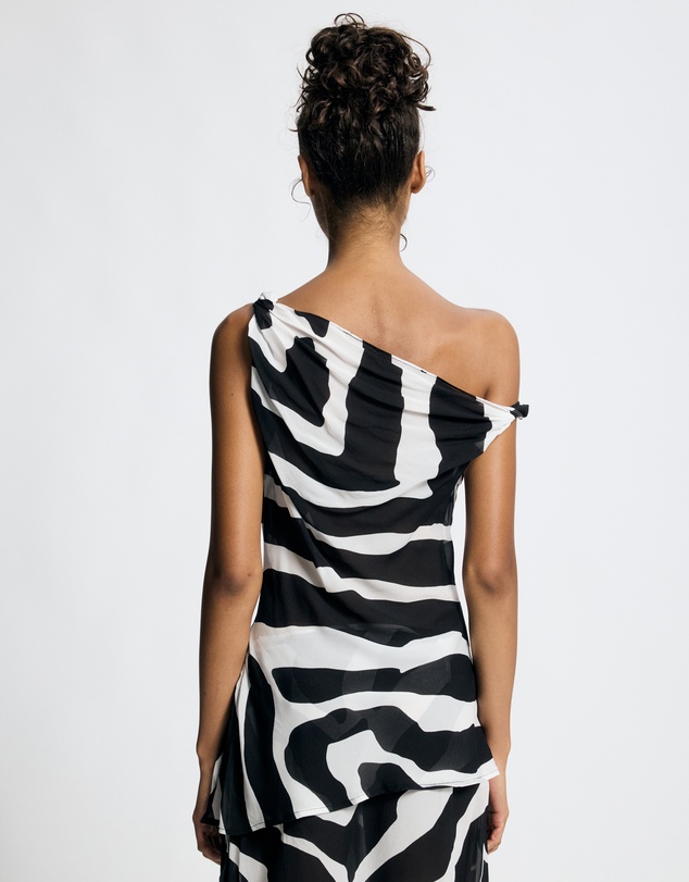 Lover - Thalia Asymmetric Sheer Top