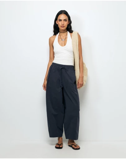 AERE - Organic Cotton Barrel Leg Pants