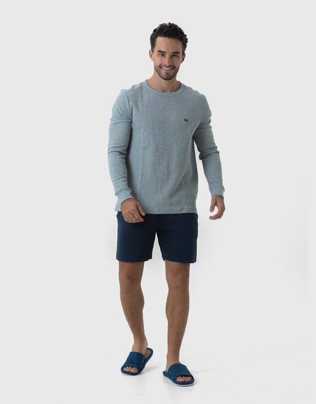 Coast Clothing - Mens Grey Marle Waffle Top