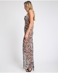 ONE TEASPOON - Jagger Maxi Slip Dress - Zebra Print