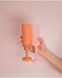 porter green - seff | silicone unbreakable champagne flutes