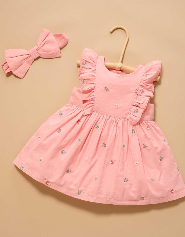 Purebaby - Broderie Dress -Kids-Babies
