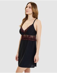 Sans Complexe - Mélodie Short Lace Trim Chemise Nightdress