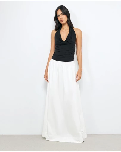 AERE - Jori Cowl Neck Midi Dress