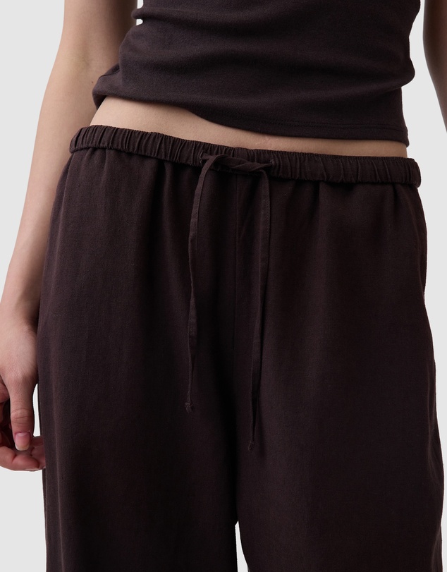 GAP - Linen-Blend Easy Wide-Leg Pants