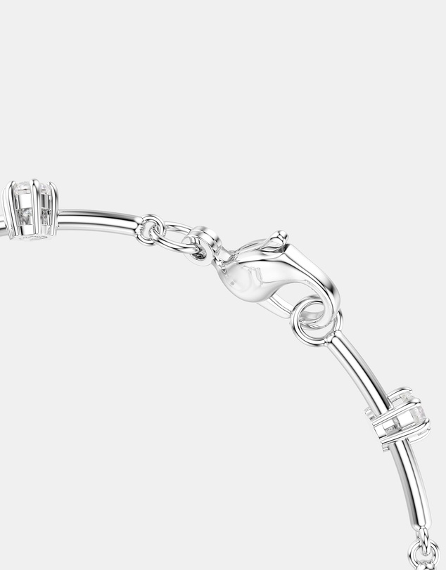 Swarovski - Constella Tennis Bracelet, Crystal Pearl, Round Cuts, White, Rhodium Plated