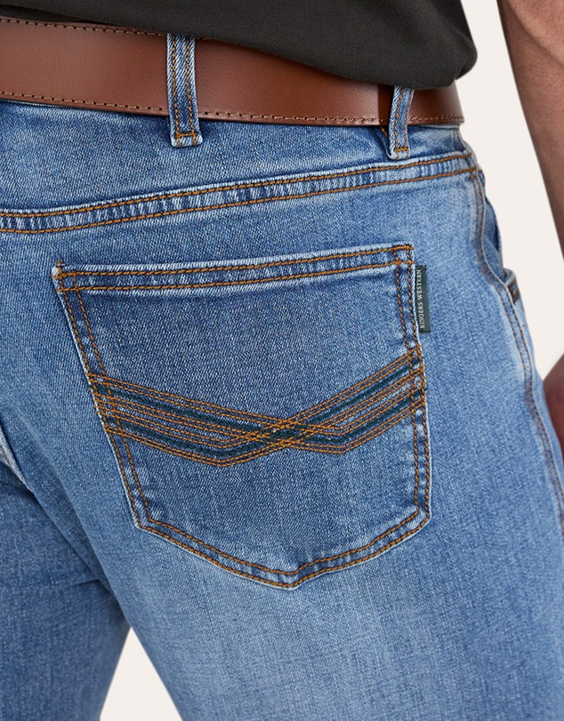 Ringers Western - Muster Mens Slim Straight Fit Mid Rise Jeans