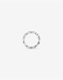 Michael Hill - Pear Shaped Cubic Zirconia Bezel Set Eternity Ring in Sterling Silver