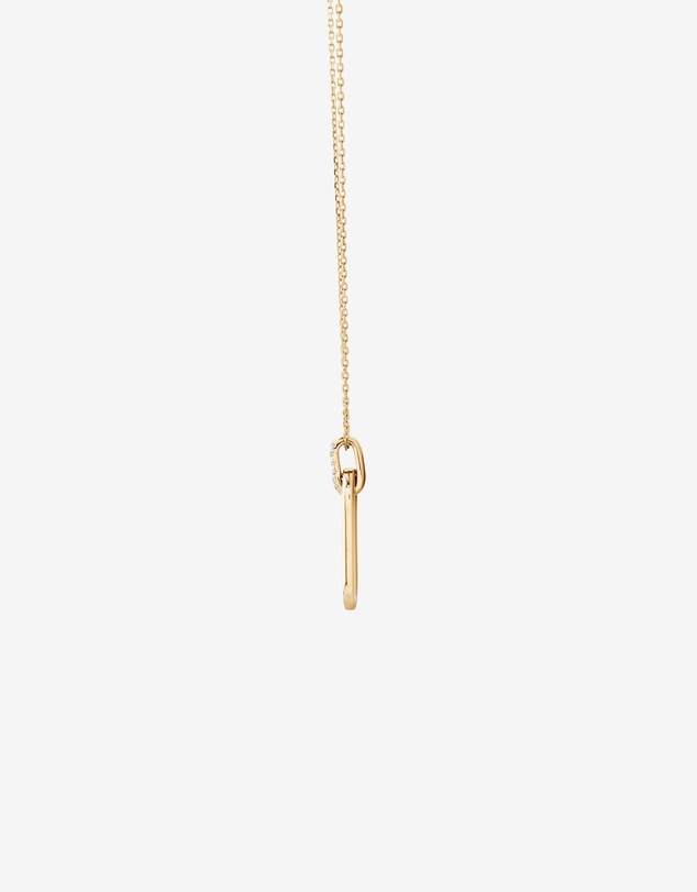 Michael Hill - Paperclip Pendant with 0.02 Carat TW of Diamonds in 10kt Yellow Gold