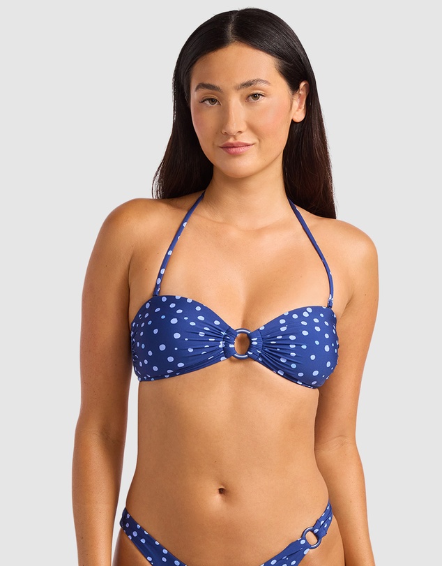 Seafolly - Dolce Dot Ring Front Bandeau Bikini Top
