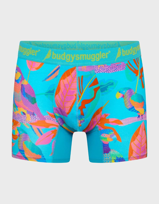 Budgy Smuggler - Men's Underwear Trunks in Techno Parrots