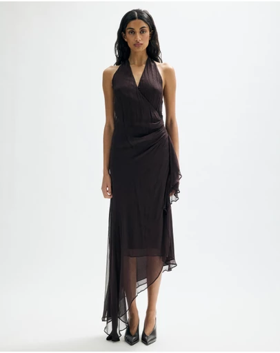 Minima Esenciales - Veda Halter Maxi Dress