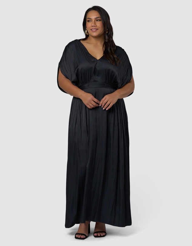 Pink Dusk by Curve Project - Aphrodite Satin Maxi Dress