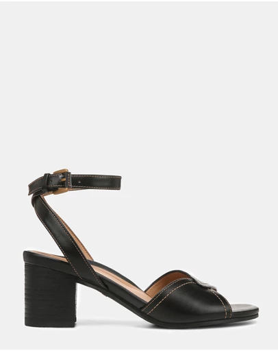 Vionic - Isadora Heeled Sandal - Black Leather
